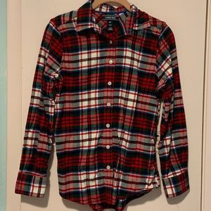 Red & Green Button Down Shirt